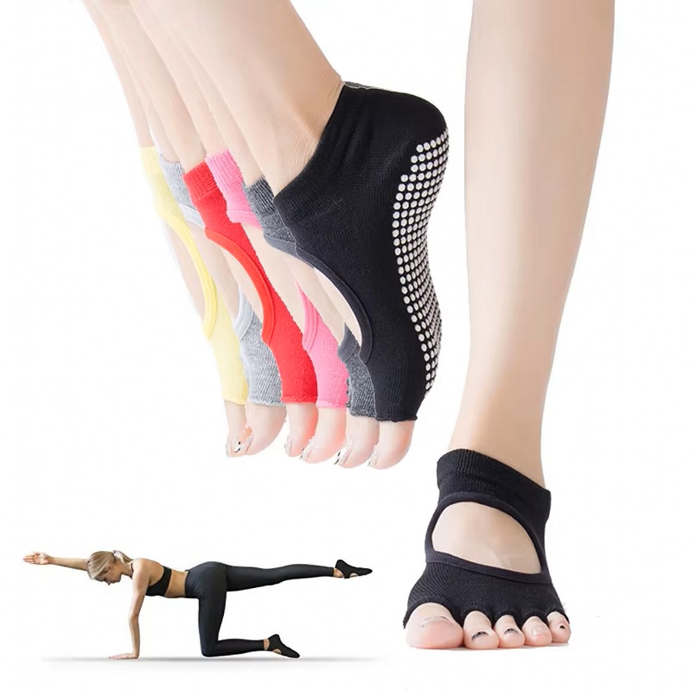 Yoga Fitness Studio - جوارب يوغا بدون ظهر بخمسة أصابع