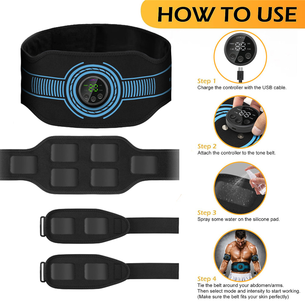 USB قابلة للشحن مدرب عضلات الب - مراجعة Weight Lifting Belt وسعره
