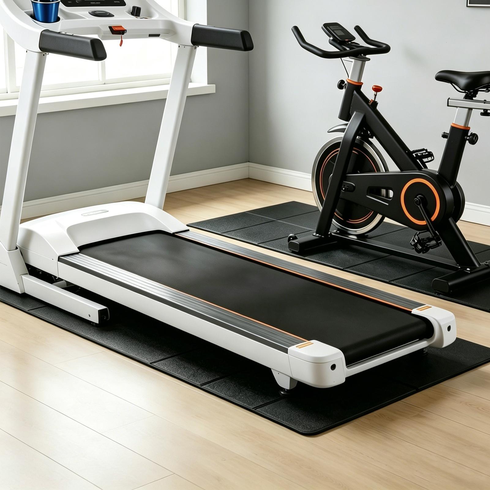 بساط تحت جهاز المشي الكهربائي، - مراجعة Gym Floor Mats وسعره